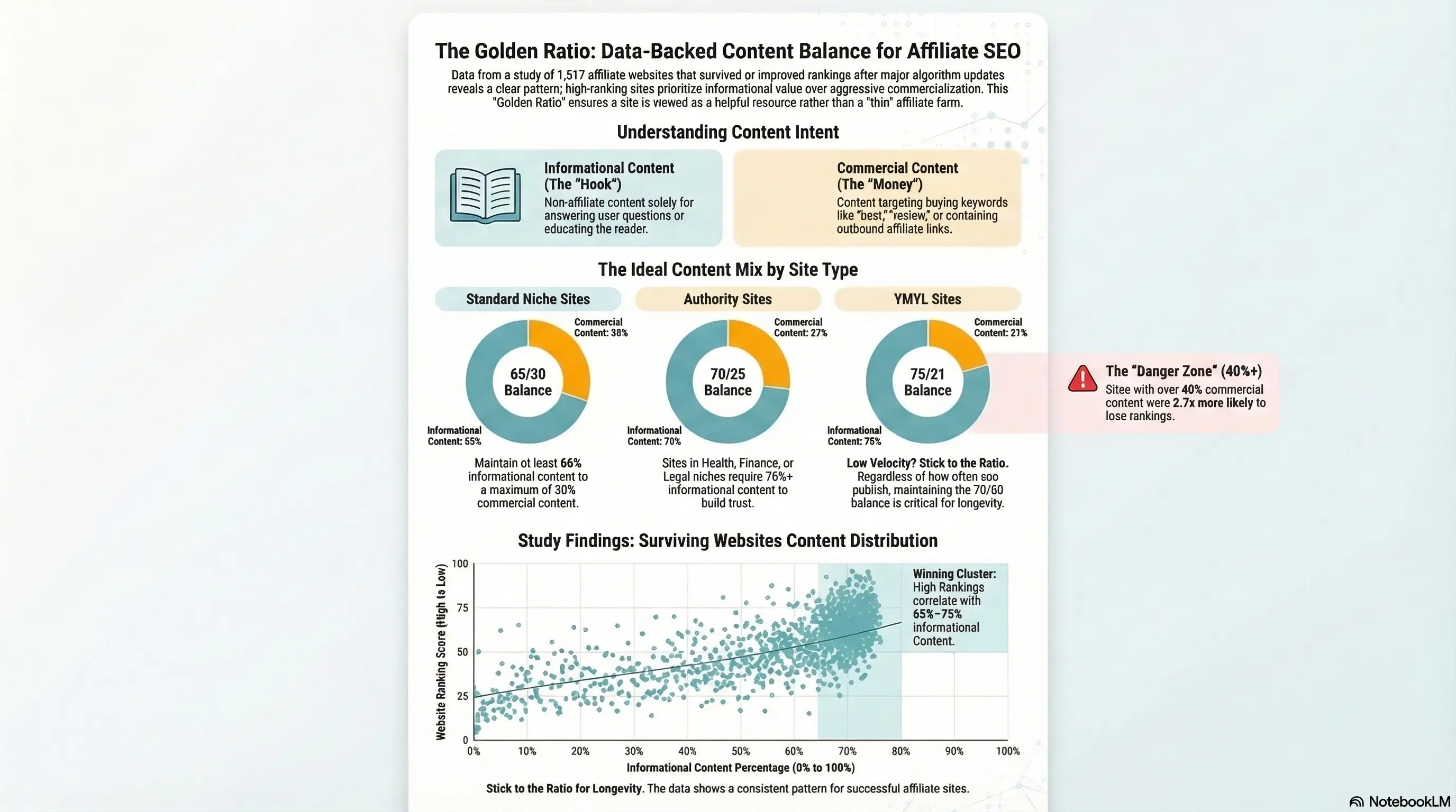 Affiliate content balance ratio for SEO survival