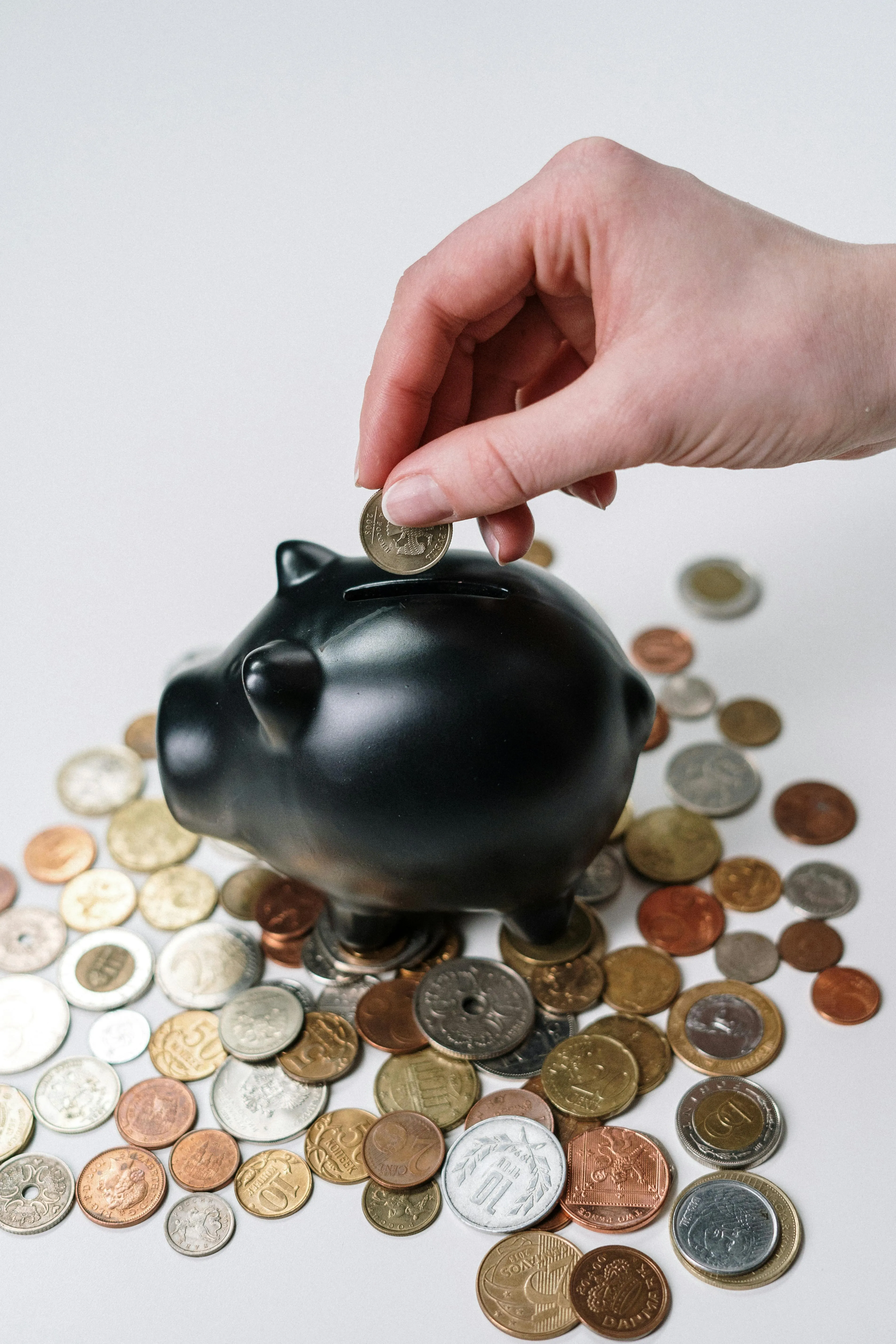 A piggy bank overflowing with coins